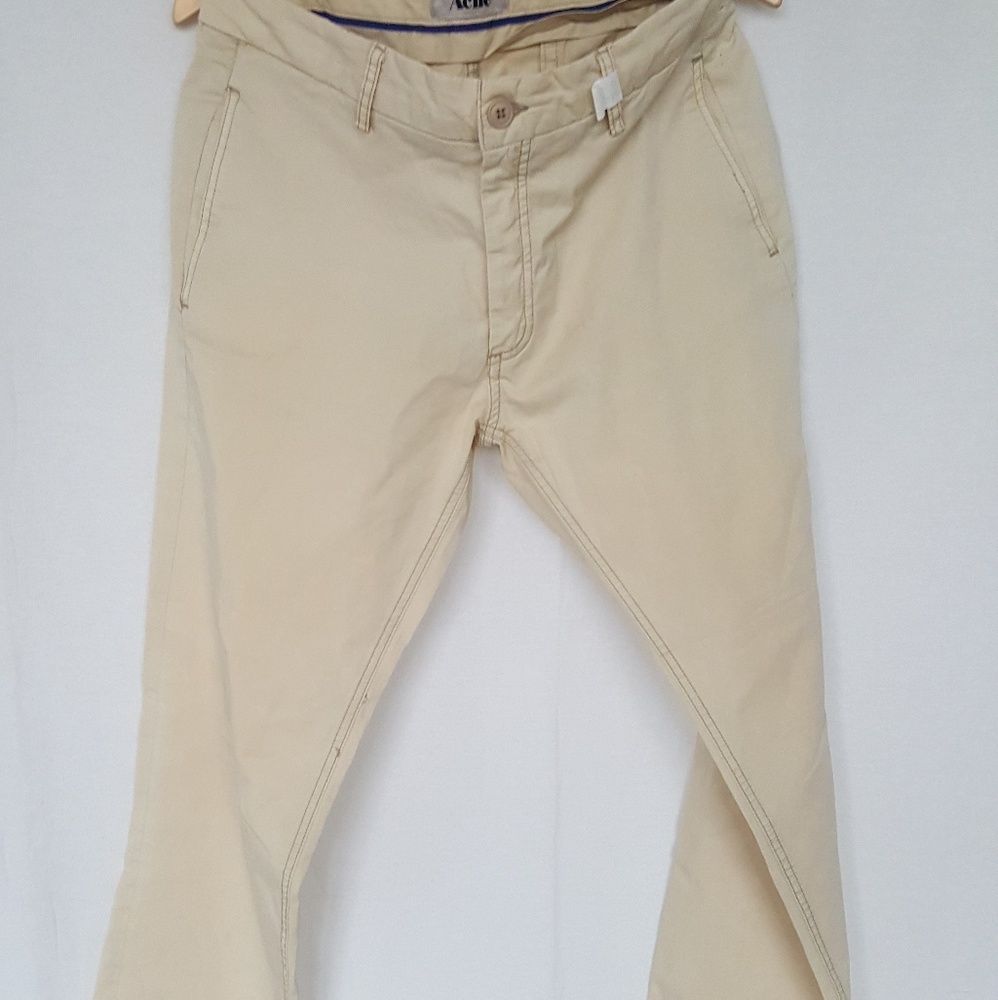 Acne light khaki pants